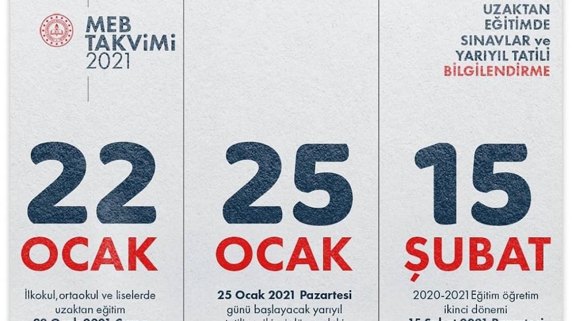 MEB 2021 TAKVİMİ 